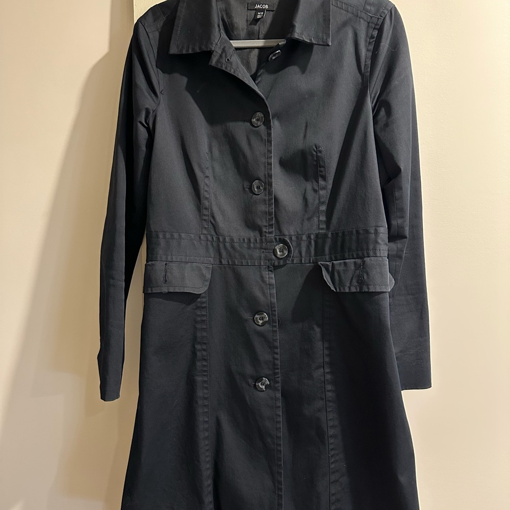 Jacob Black Women's Classic Single-Breasted Trench Coat